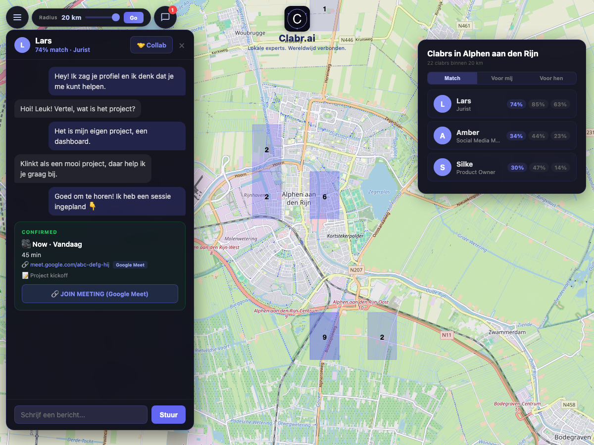 Clabr kaart Alphen aan den Rijn — lokale experts in de buurt