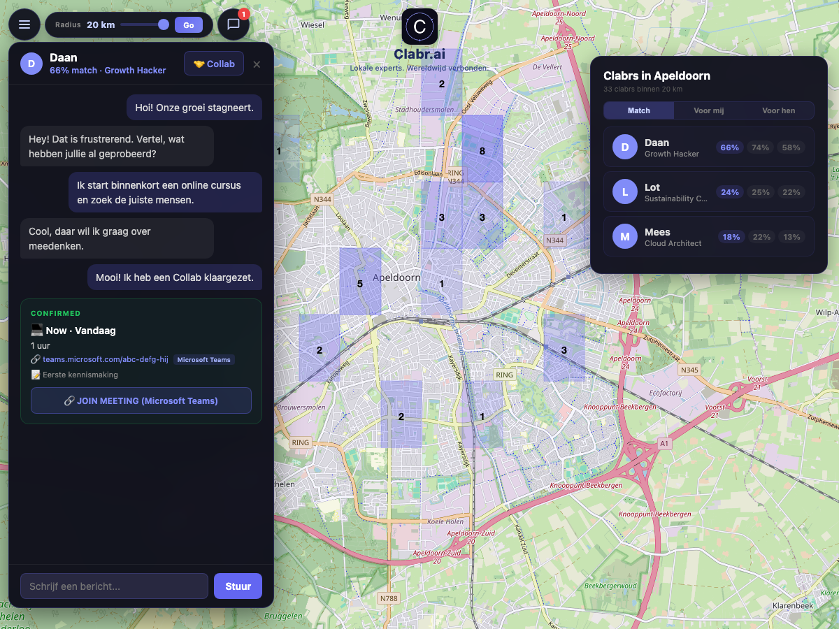 Clabr kaart Apeldoorn — lokale experts in de buurt