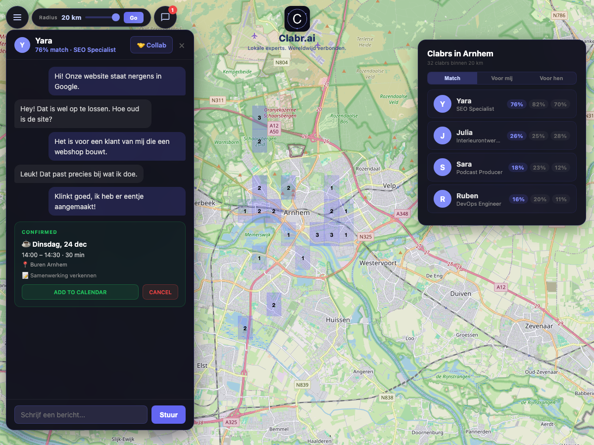 Clabr kaart Arnhem — lokale experts in de buurt