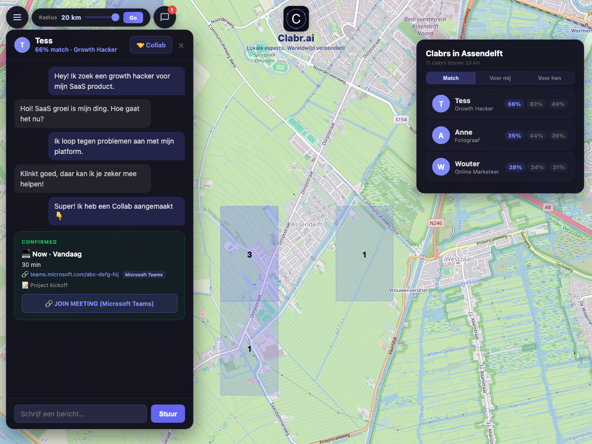 Clabr kaart Assendelft — lokale experts in de buurt
