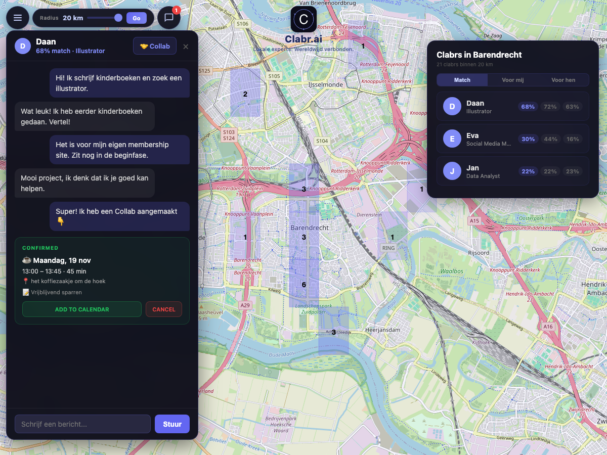 Clabr kaart Barendrecht — lokale experts in de buurt