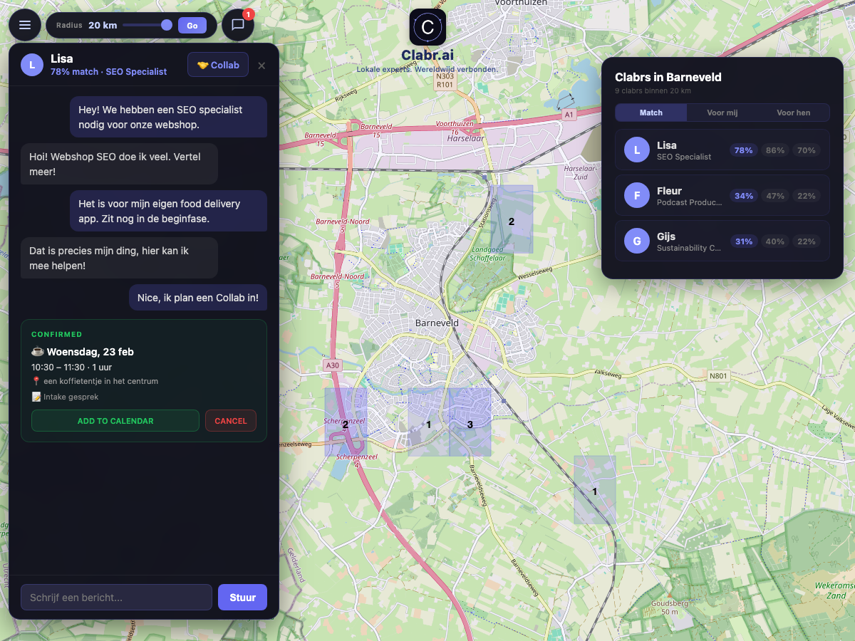 Clabr kaart Barneveld — lokale experts in de buurt