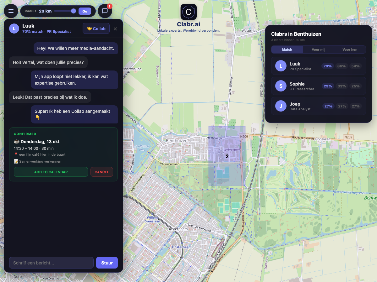 Clabr kaart Benthuizen — lokale experts in de buurt