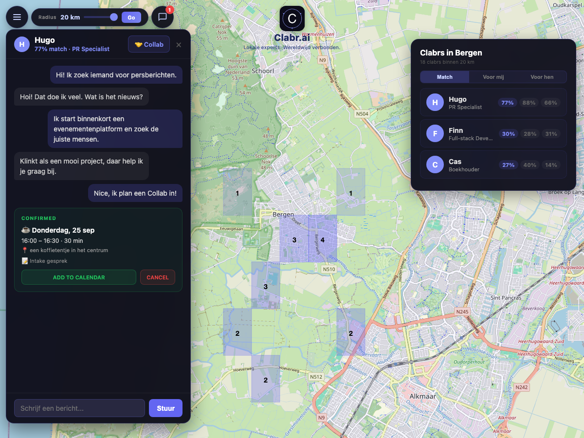 Clabr kaart Bergen — lokale experts in de buurt