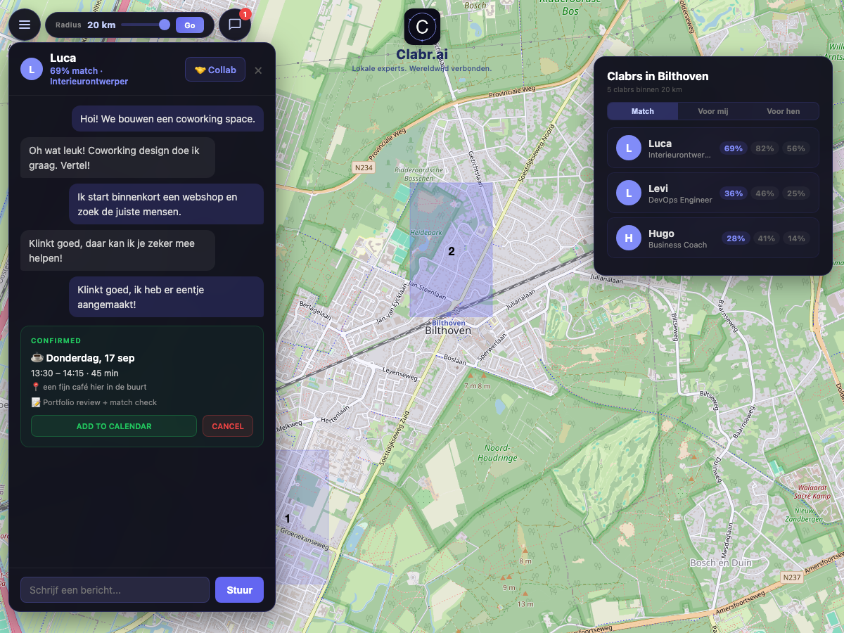 Clabr kaart Bilthoven — lokale experts in de buurt