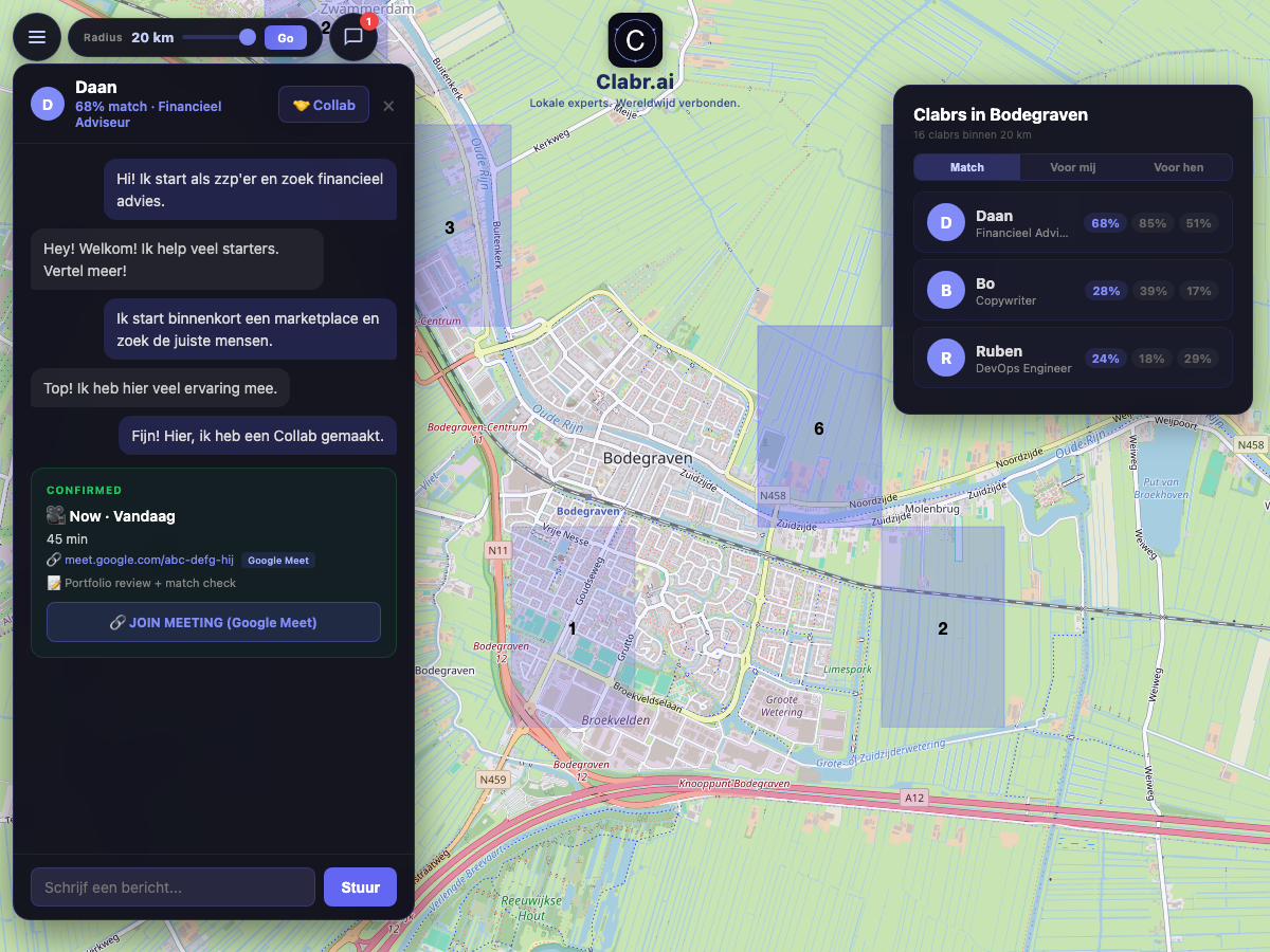 Clabr kaart Bodegraven — lokale experts in de buurt