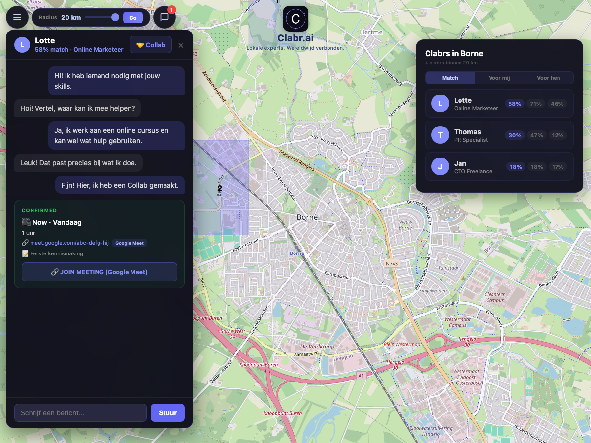 Clabr kaart Borne — lokale experts in de buurt