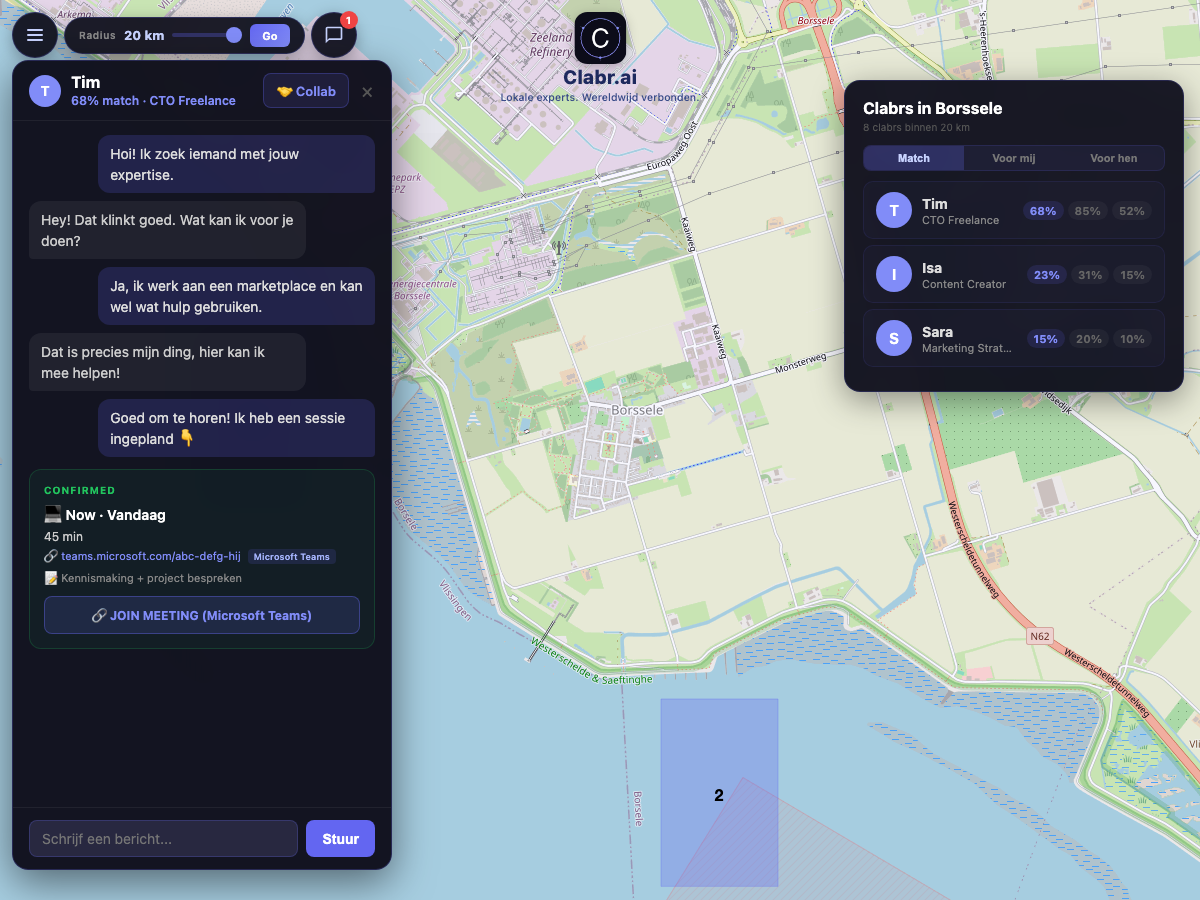 Clabr kaart Borssele — lokale experts in de buurt