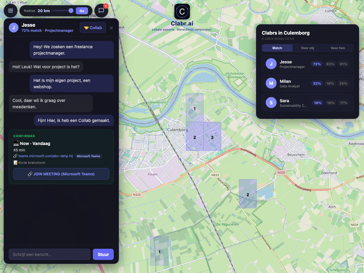 Clabr kaart Culemborg — lokale experts in de buurt