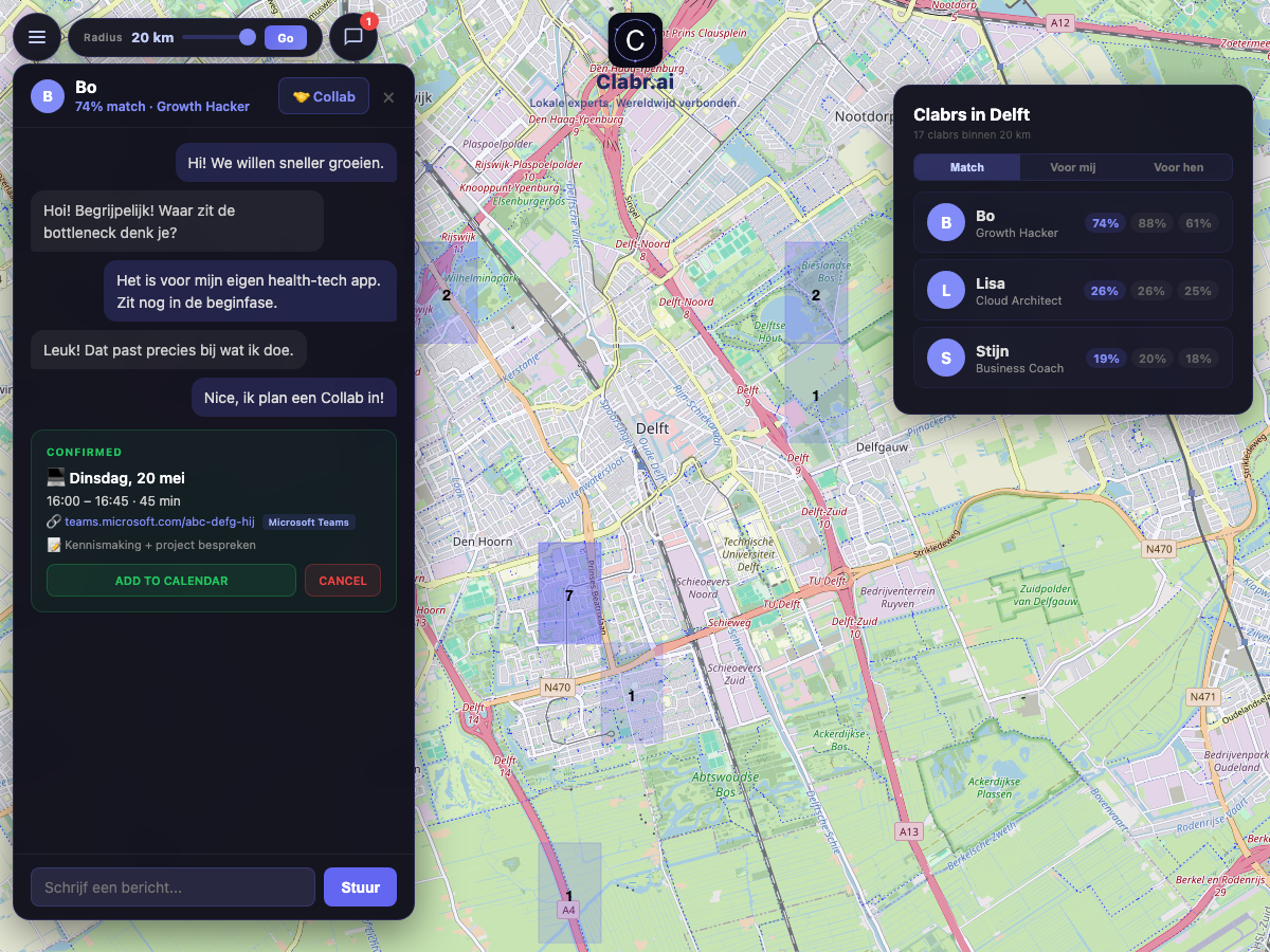 Clabr kaart Delft — lokale experts in de buurt