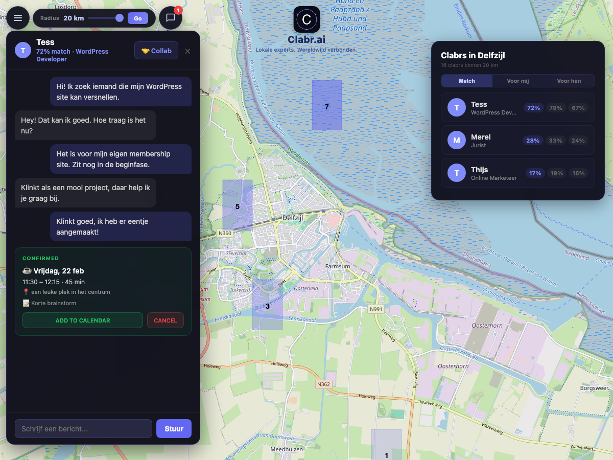 Clabr kaart Delfzijl — lokale experts in de buurt