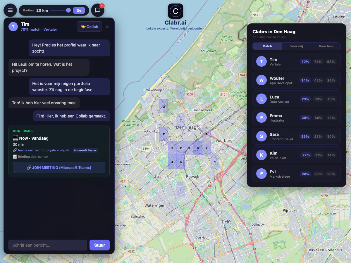 Clabr kaart Den Haag — lokale experts in de buurt