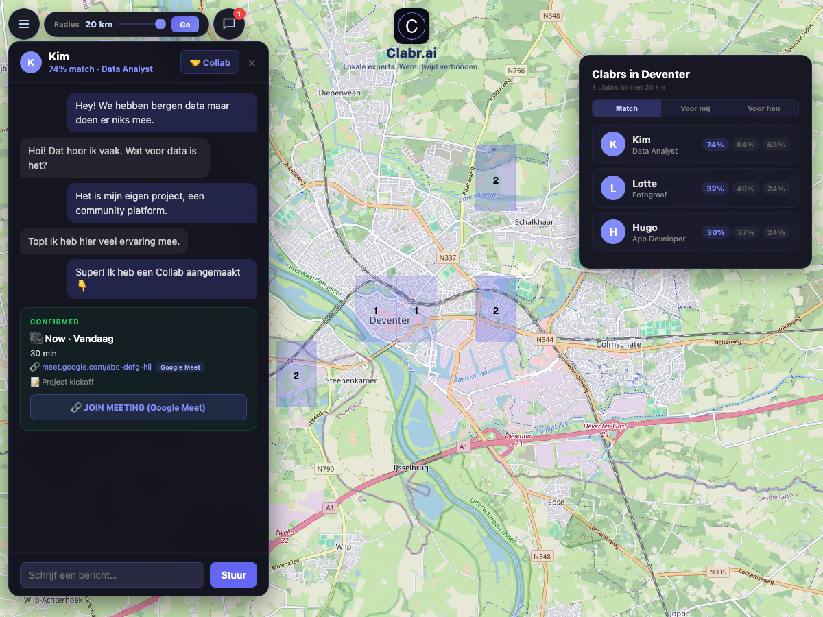 Clabr kaart Deventer — lokale experts in de buurt