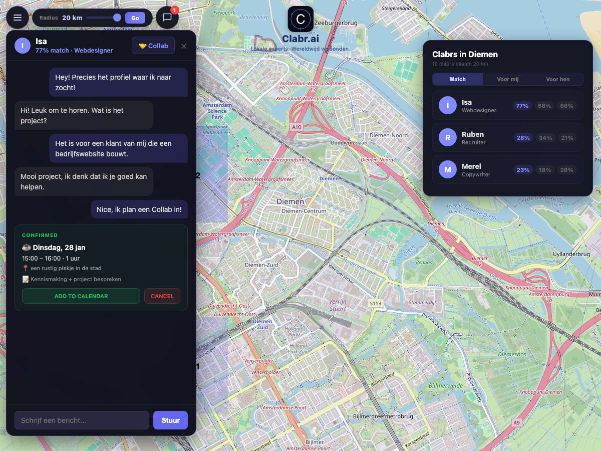 Clabr kaart Diemen — lokale experts in de buurt