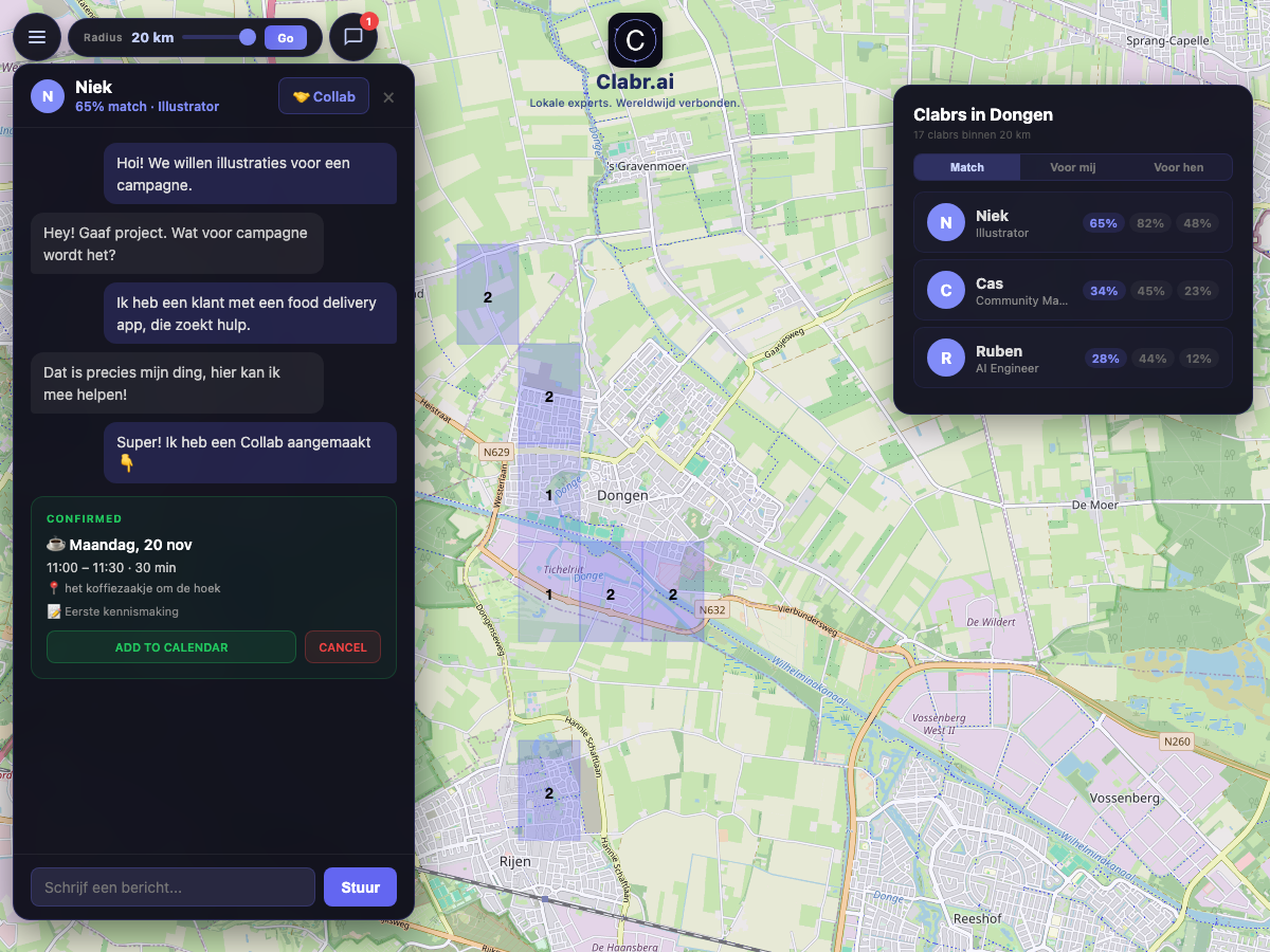 Clabr kaart Dongen — lokale experts in de buurt