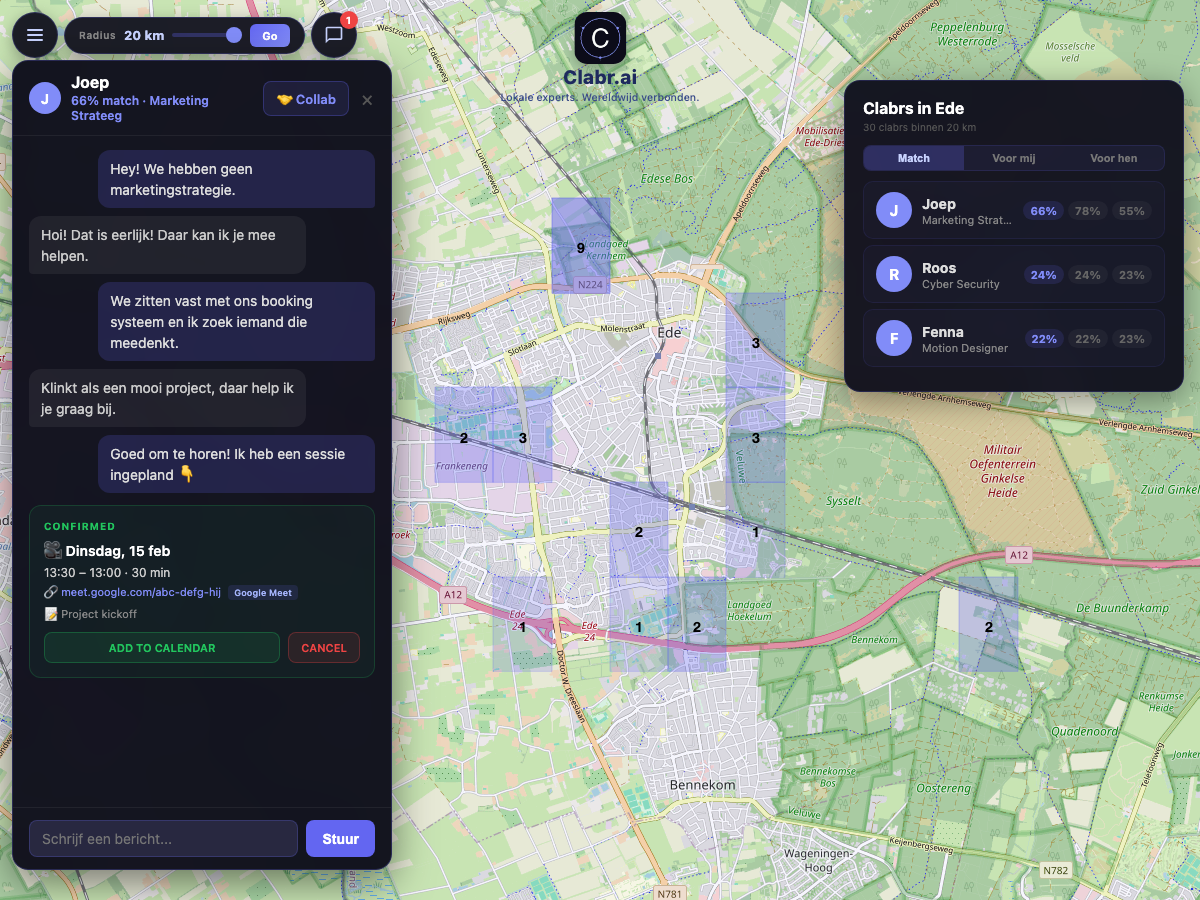 Clabr kaart Ede — lokale experts in de buurt