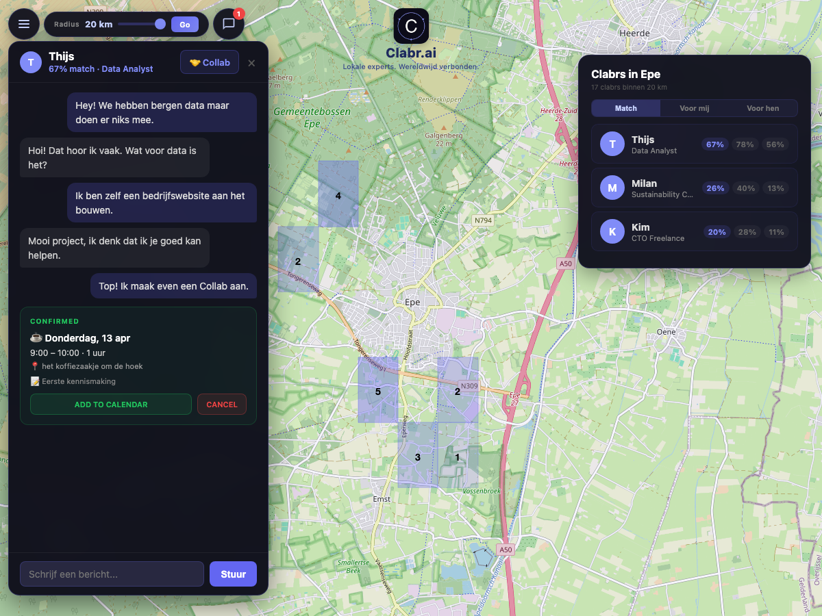 Clabr kaart Epe — lokale experts in de buurt