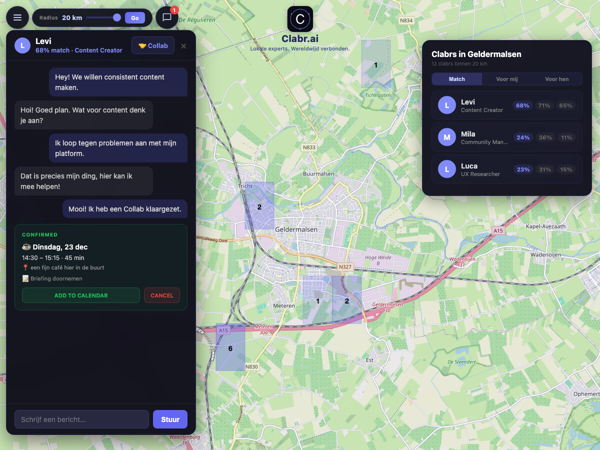 Clabr kaart Geldermalsen — lokale experts in de buurt