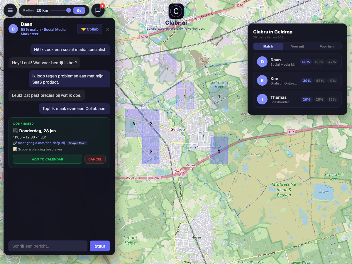 Clabr kaart Geldrop — lokale experts in de buurt