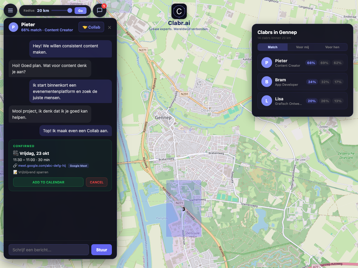 Clabr kaart Gennep — lokale experts in de buurt