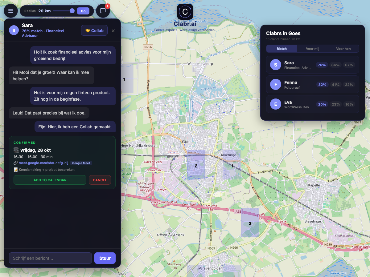 Clabr kaart Goes — lokale experts in de buurt