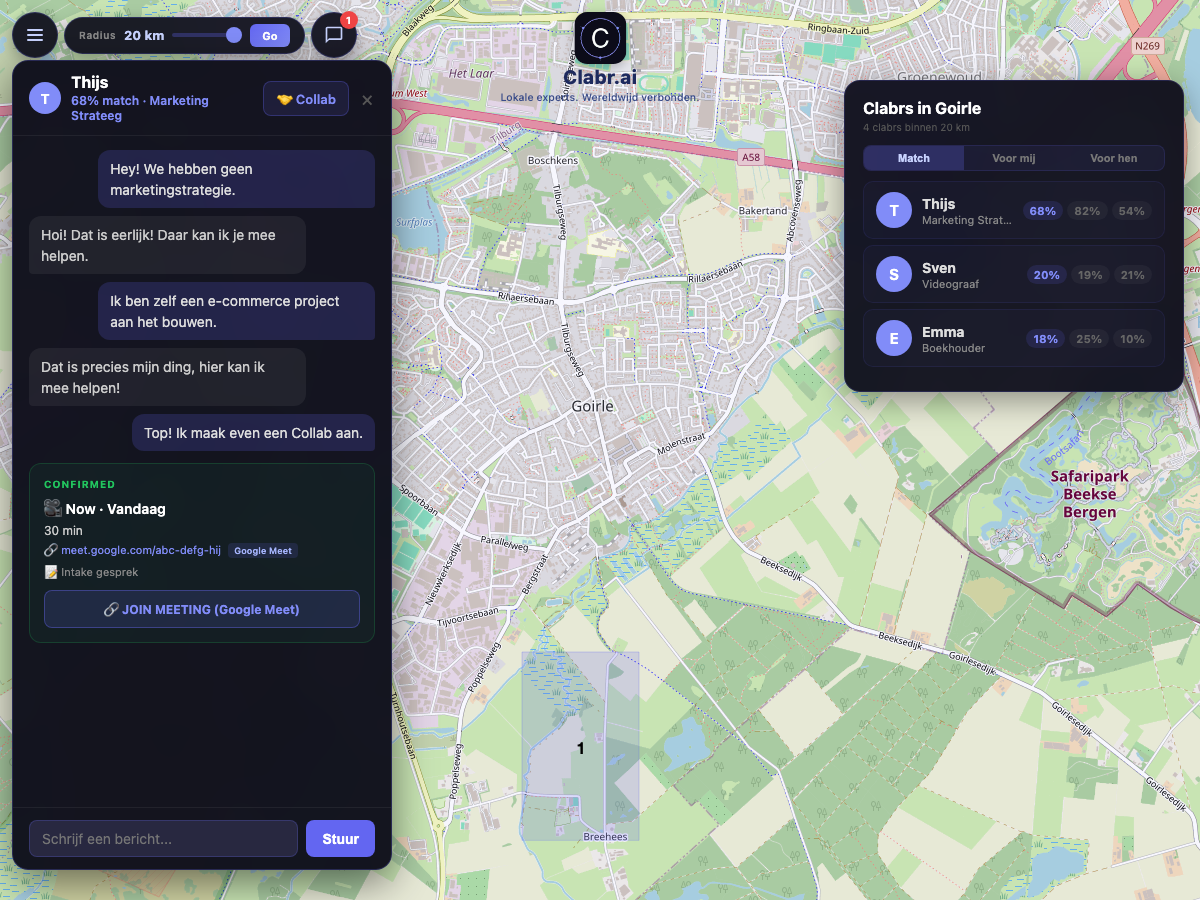 Clabr kaart Goirle — lokale experts in de buurt
