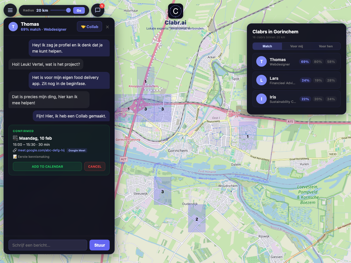 Clabr kaart Gorinchem — lokale experts in de buurt