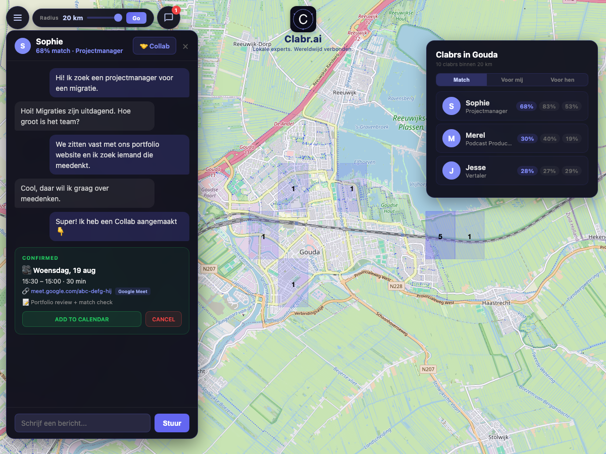 Clabr kaart Gouda — lokale experts in de buurt