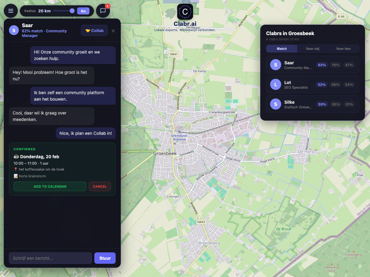 Clabr kaart Groesbeek — lokale experts in de buurt
