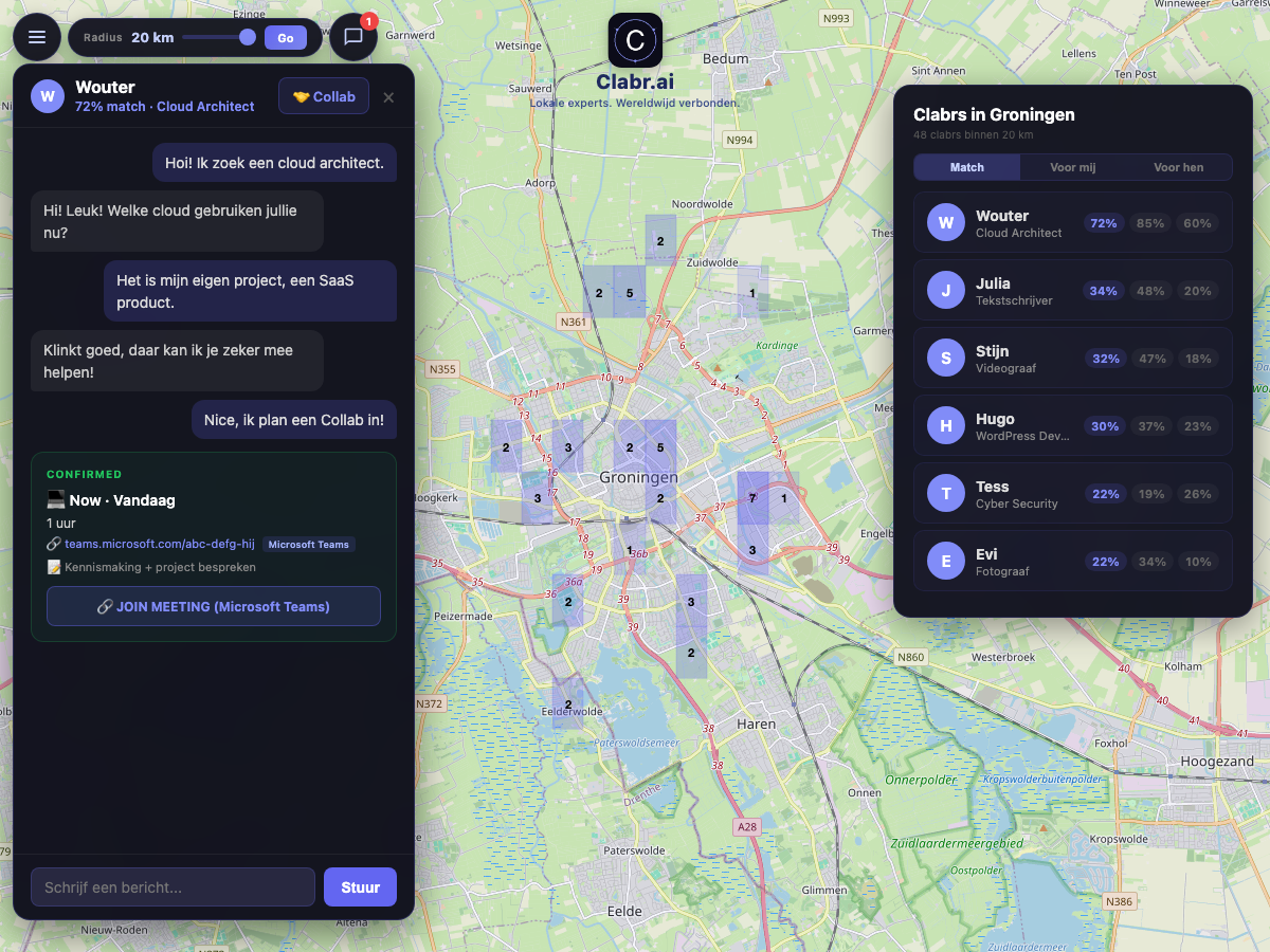 Clabr kaart Groningen — lokale experts in de buurt