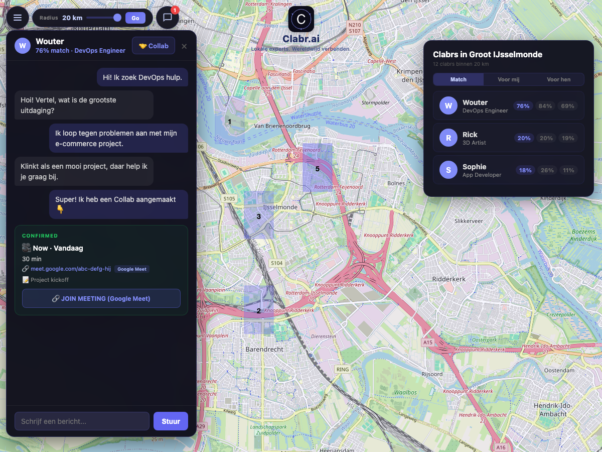 Clabr kaart Groot IJsselmonde — lokale experts in de buurt