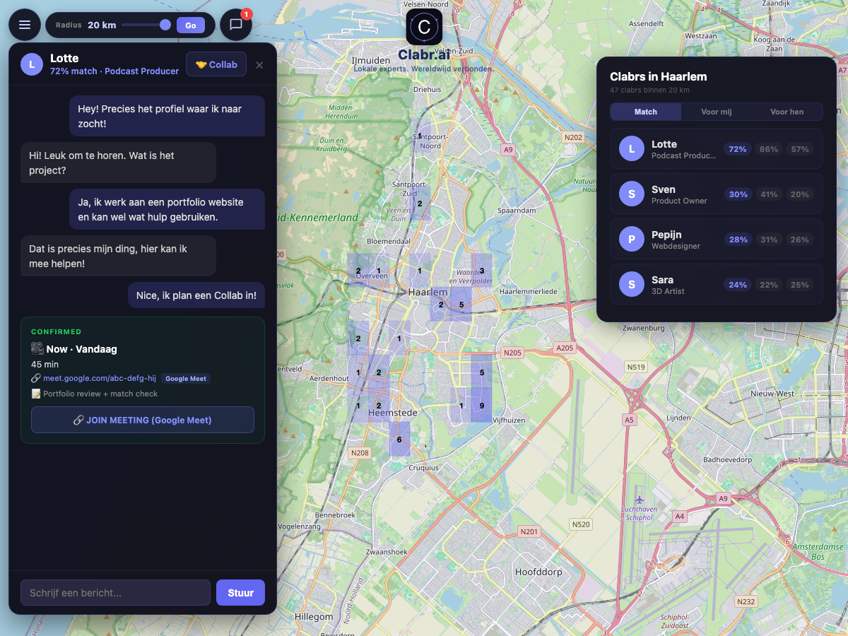 Clabr kaart Haarlem — lokale experts in de buurt