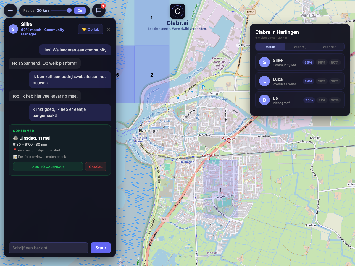 Clabr kaart Harlingen — lokale experts in de buurt
