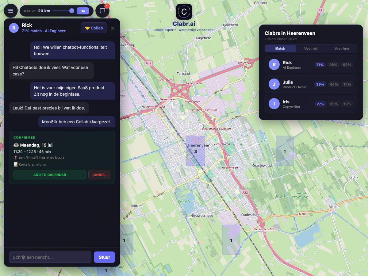 Clabr kaart Heerenveen — lokale experts in de buurt