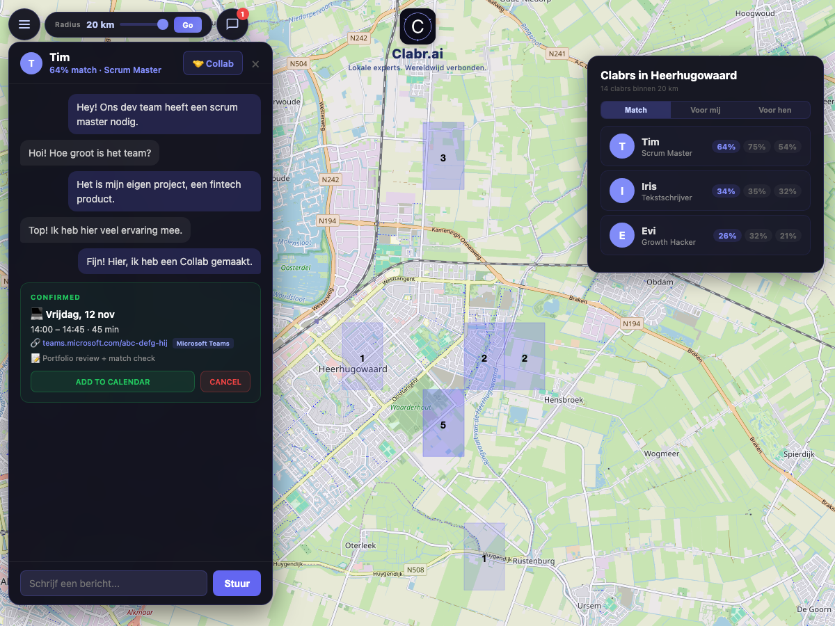 Clabr kaart Heerhugowaard — lokale experts in de buurt