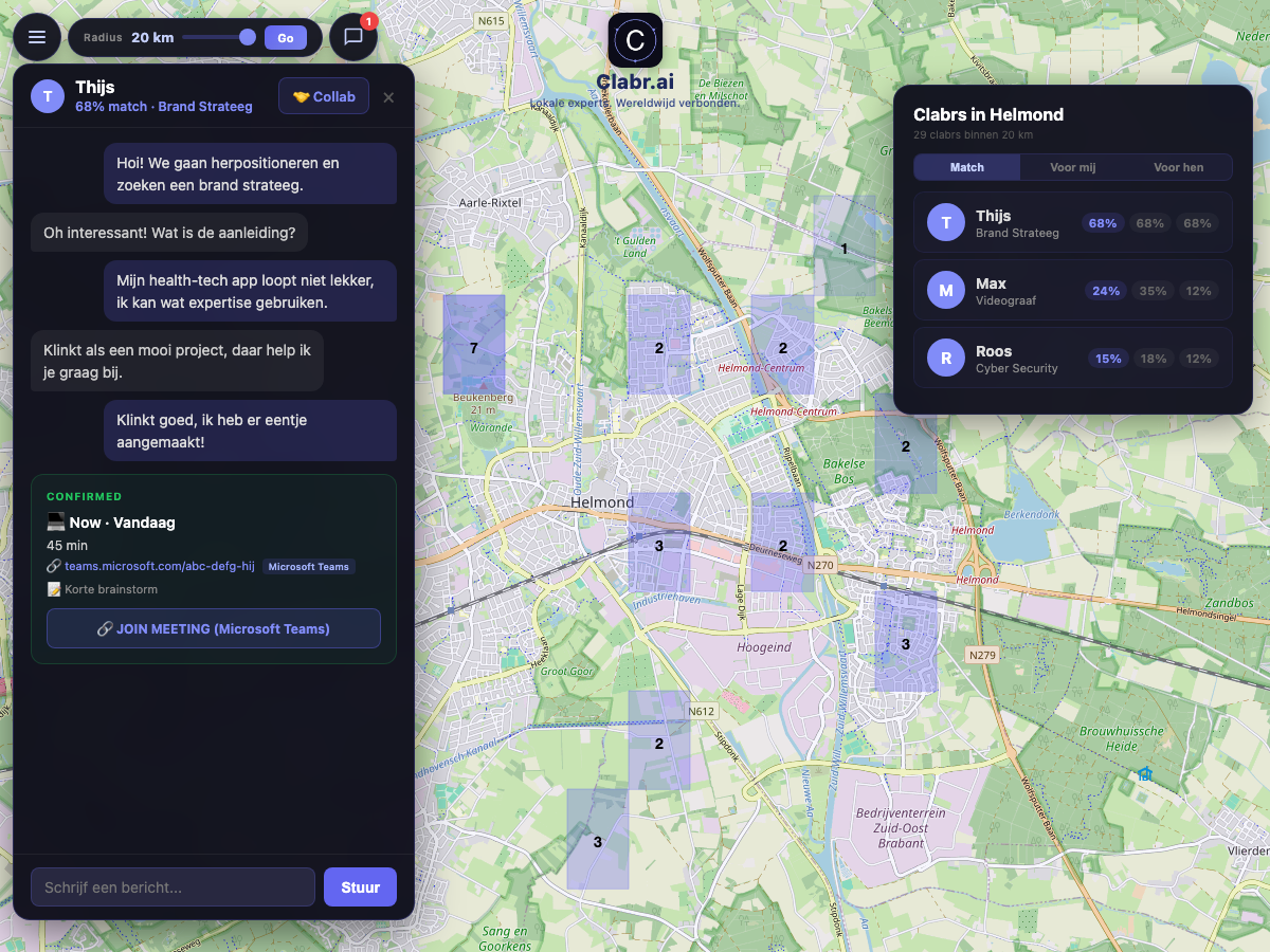 Clabr kaart Helmond — lokale experts in de buurt
