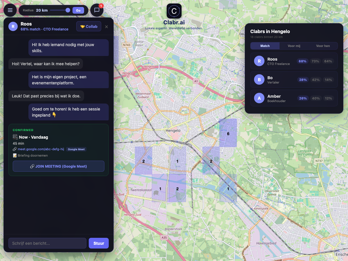Clabr kaart Hengelo — lokale experts in de buurt