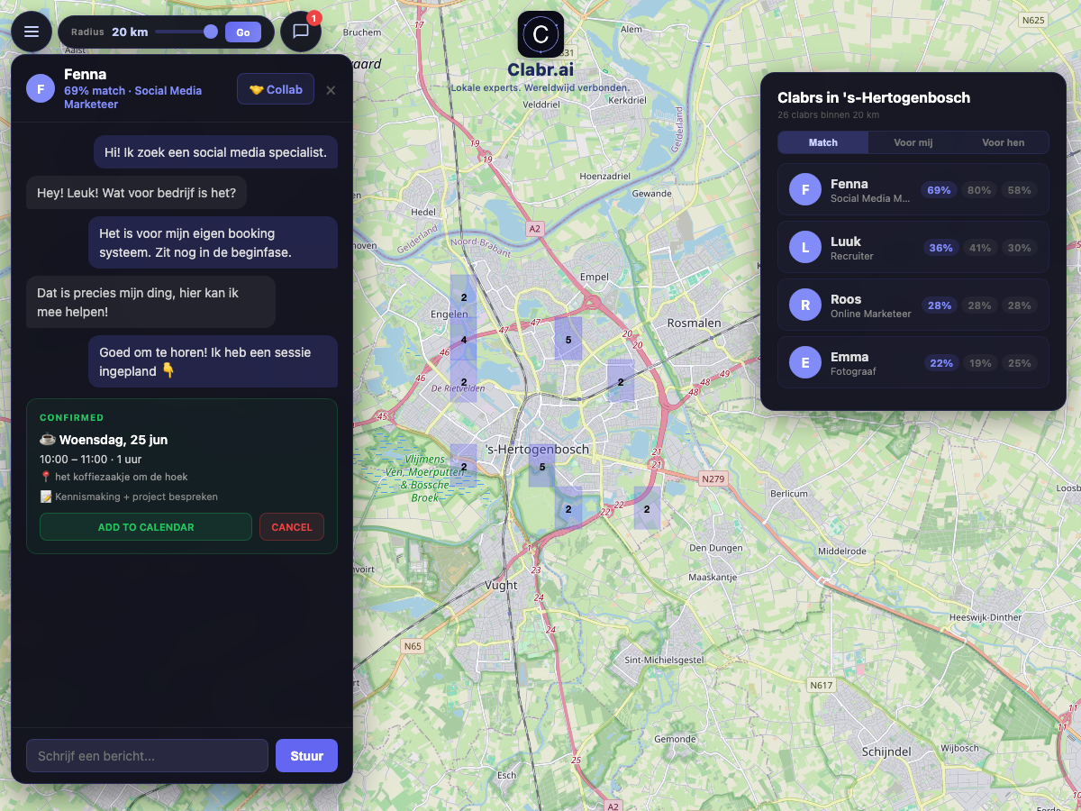 Clabr kaart 's-Hertogenbosch — lokale experts in de buurt