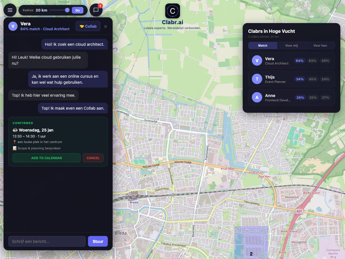 Clabr kaart Hoge Vucht — lokale experts in de buurt