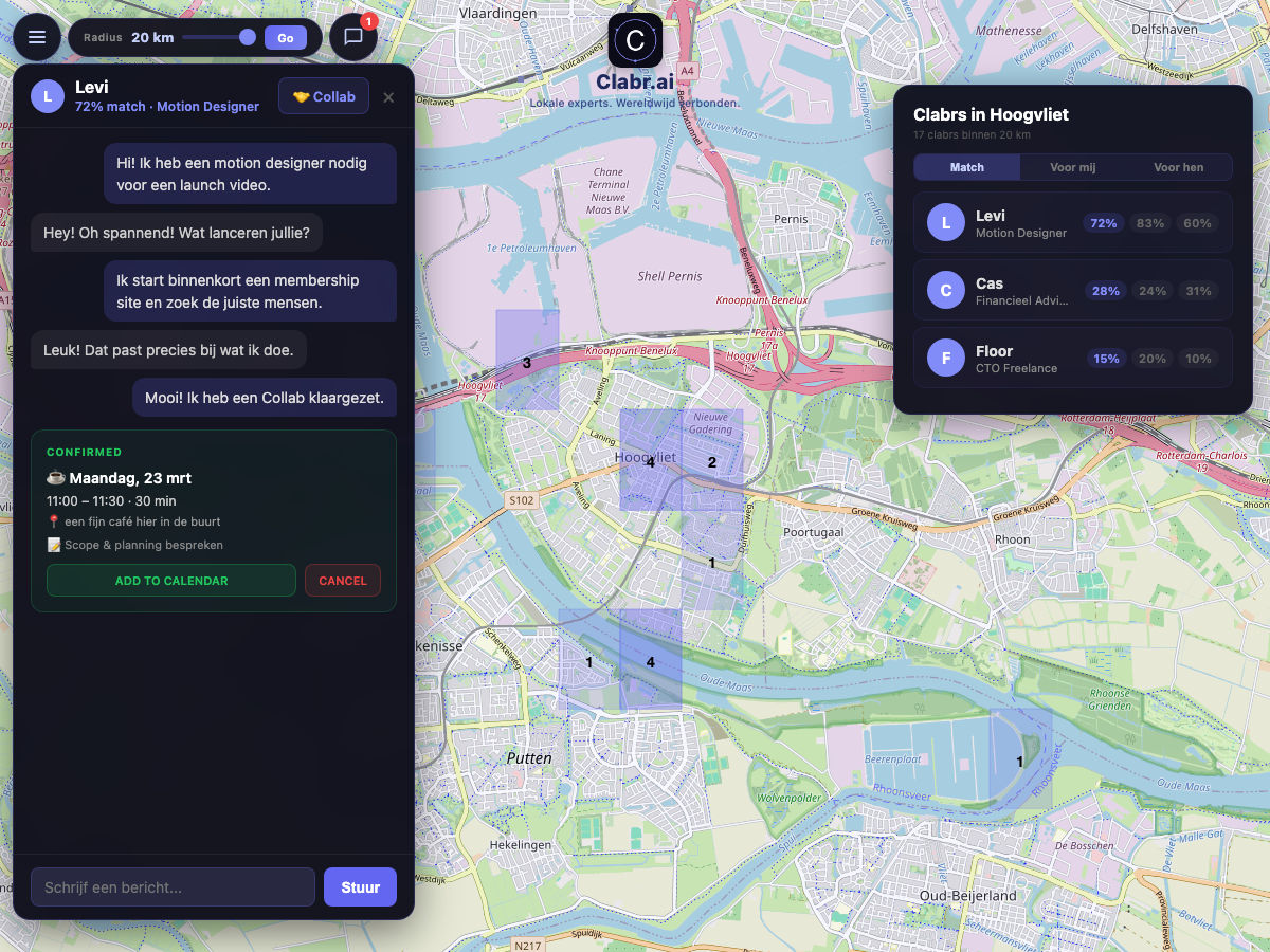 Clabr kaart Hoogvliet — lokale experts in de buurt