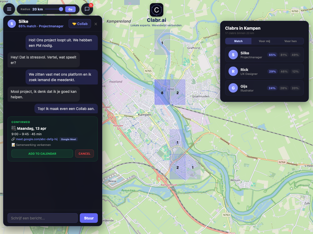 Clabr kaart Kampen — lokale experts in de buurt