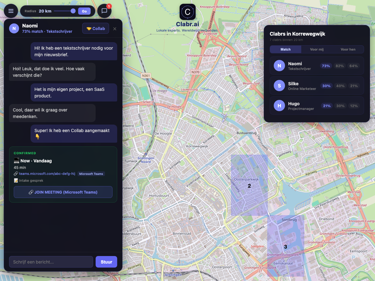 Clabr kaart Korrewegwijk — lokale experts in de buurt