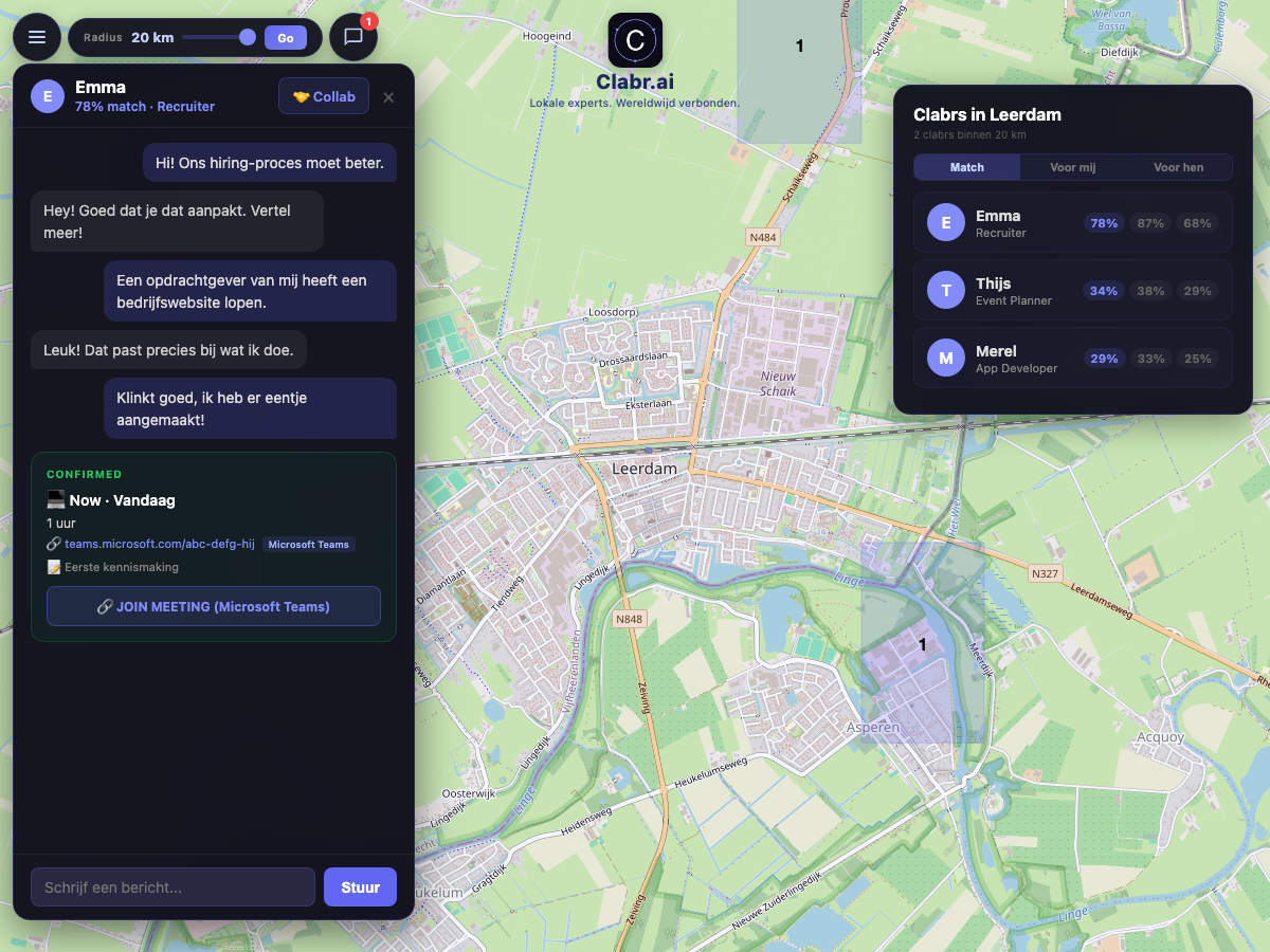 Clabr kaart Leerdam — lokale experts in de buurt