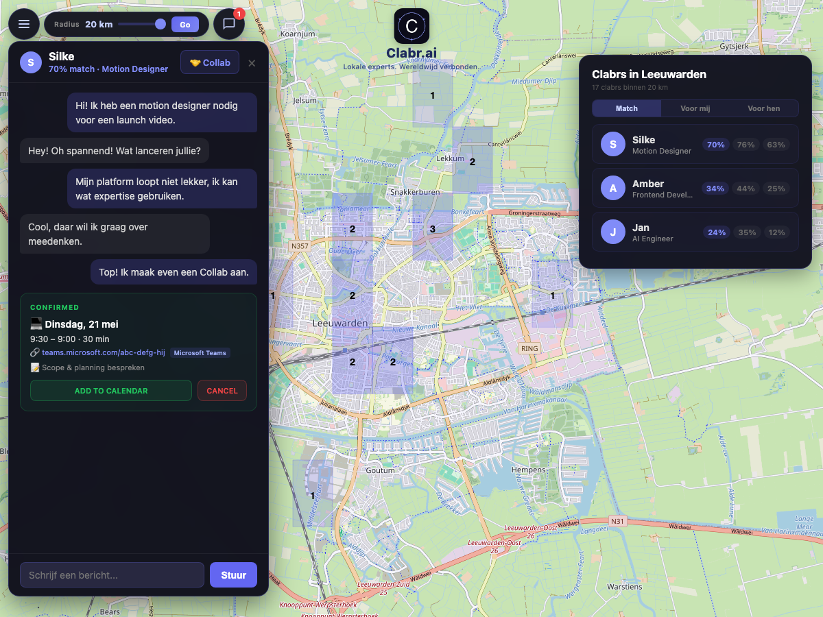 Clabr kaart Leeuwarden — lokale experts in de buurt