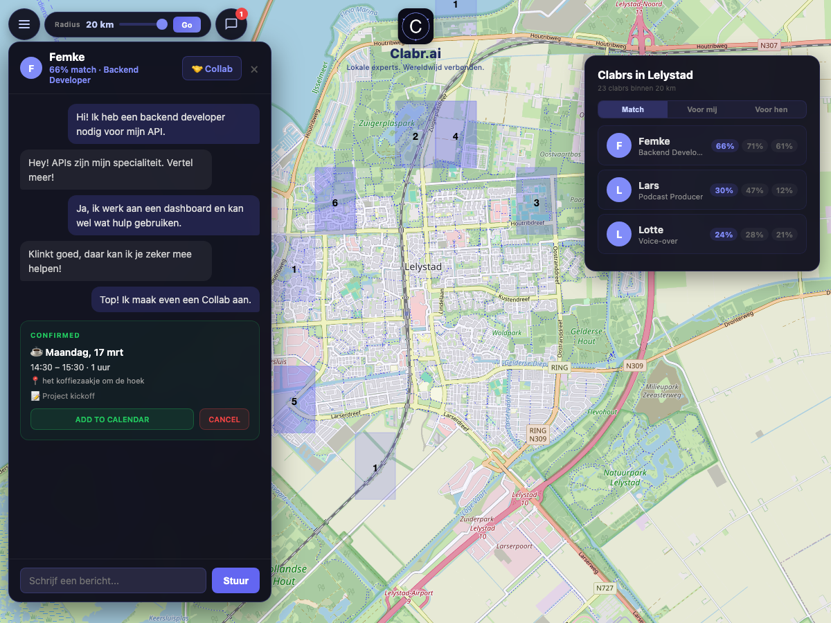 Clabr kaart Lelystad — lokale experts in de buurt