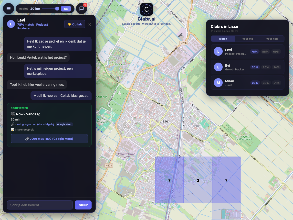 Clabr kaart Lisse — lokale experts in de buurt