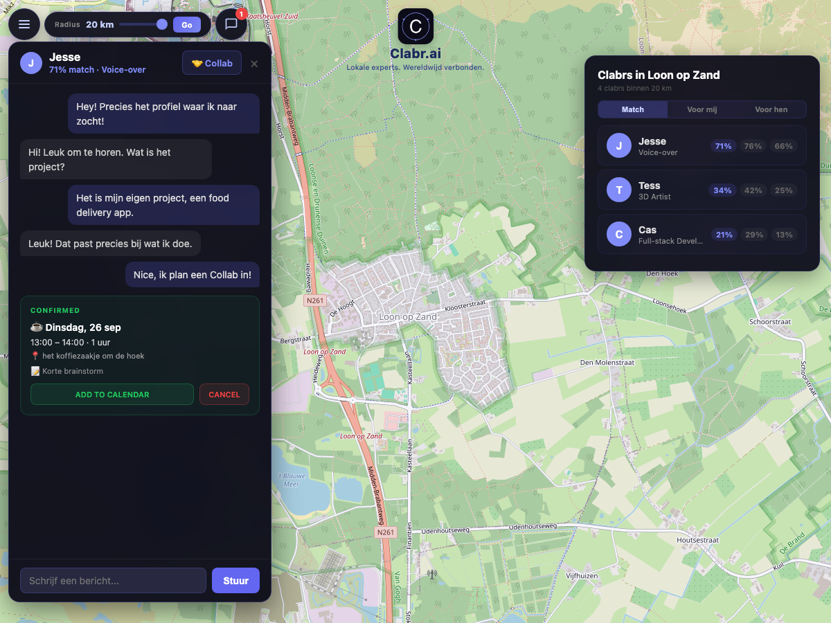 Clabr kaart Loon op Zand — lokale experts in de buurt