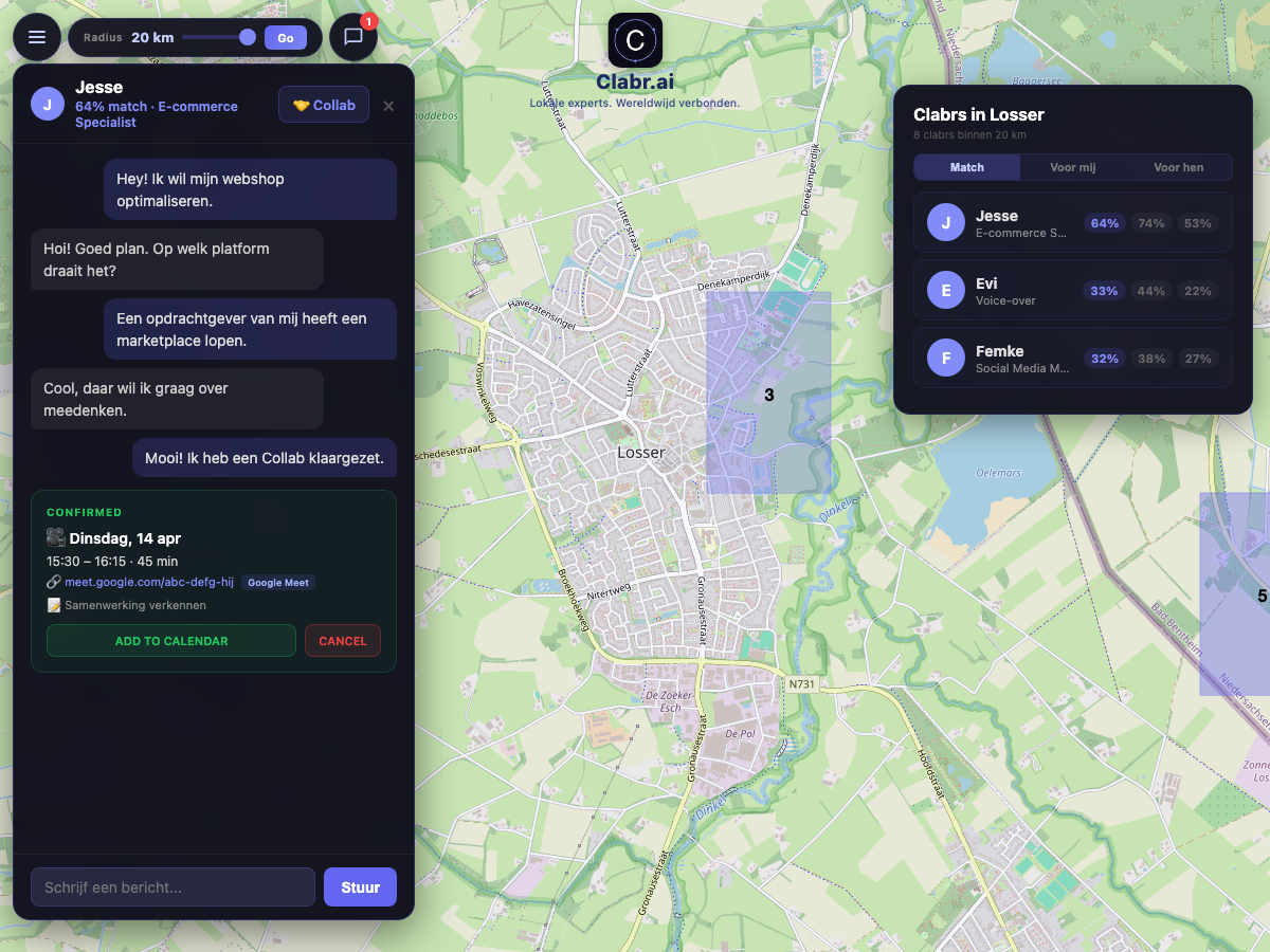 Clabr kaart Losser — lokale experts in de buurt