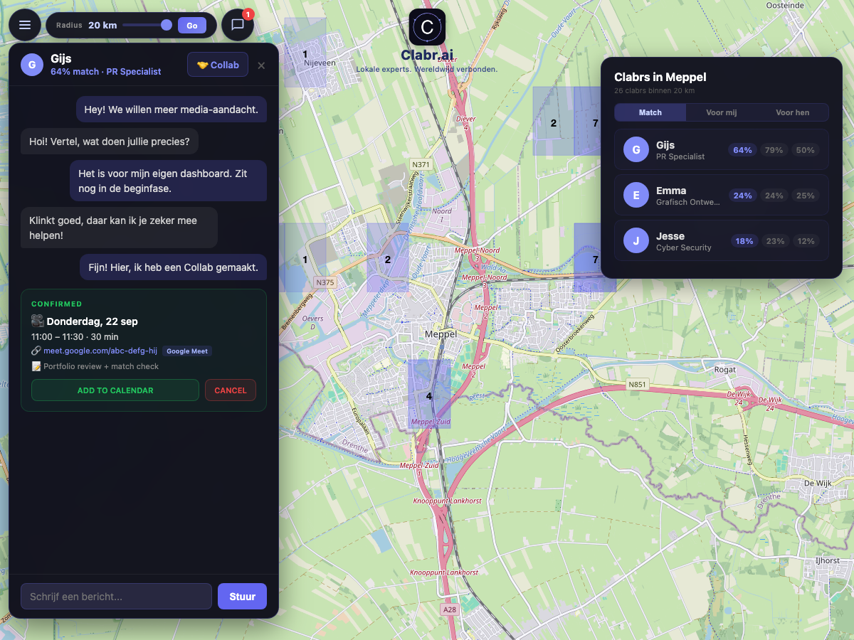 Clabr kaart Meppel — lokale experts in de buurt