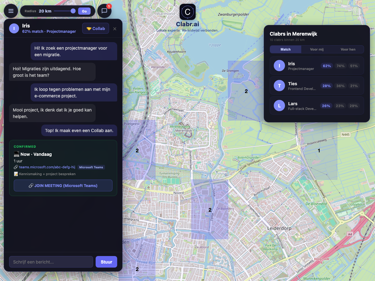 Clabr kaart Merenwijk — lokale experts in de buurt